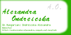 alexandra ondreicska business card